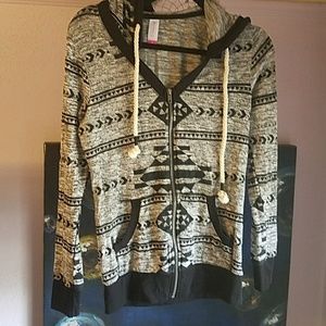 Soft, light, Aztec zip up jacket